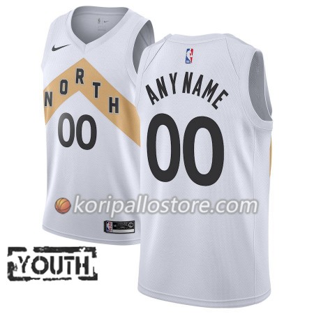 Toronto Raptors Custom 2018-19 Nike City Edition Valkoinen Lasten Pelipaidat Swingman